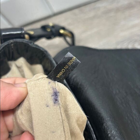 Brahmin black croc embossed leather crossbody - Picture 5 of 11